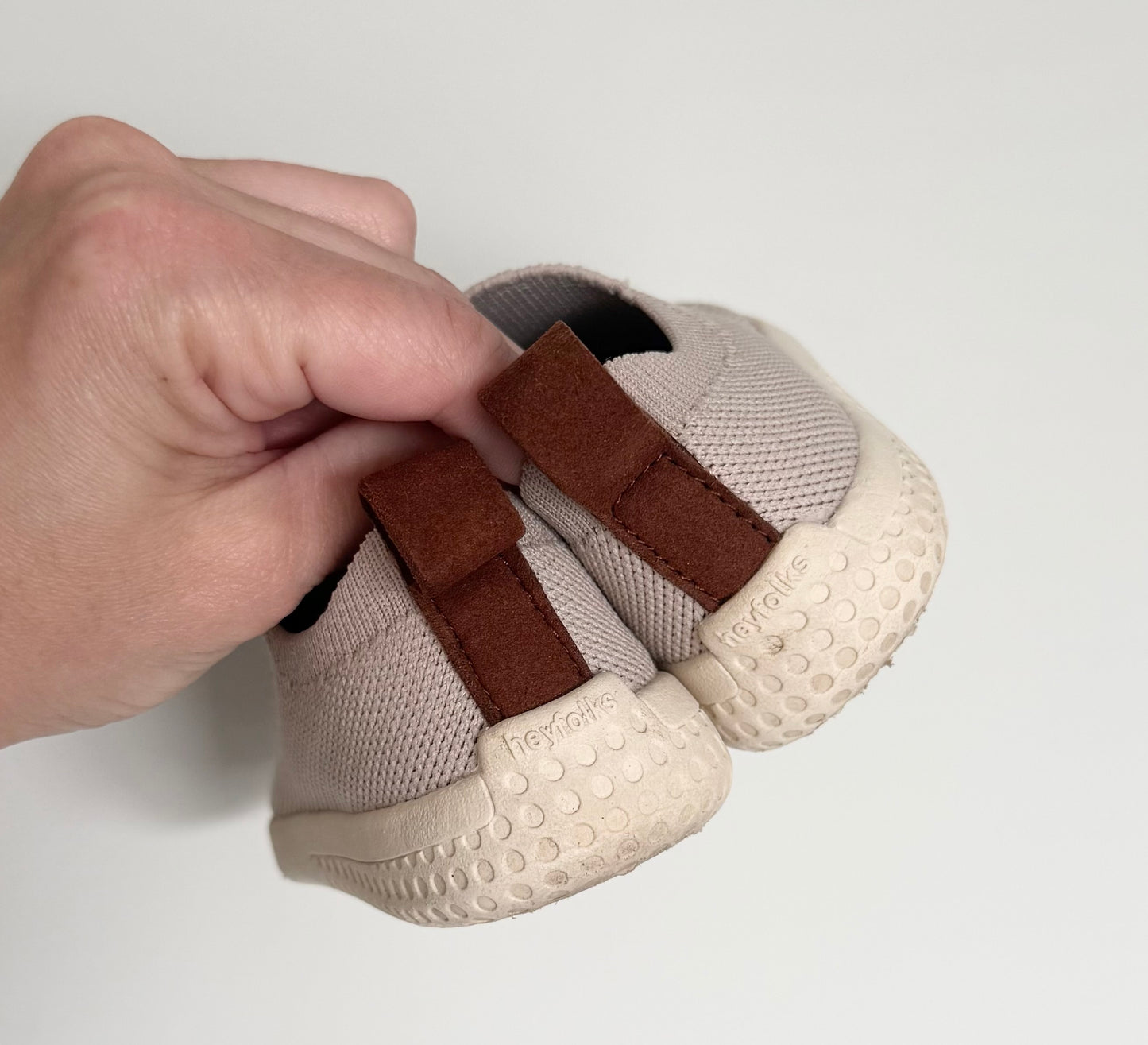 Heyfolks Light Beige Knit Slip On Sneakers (6)