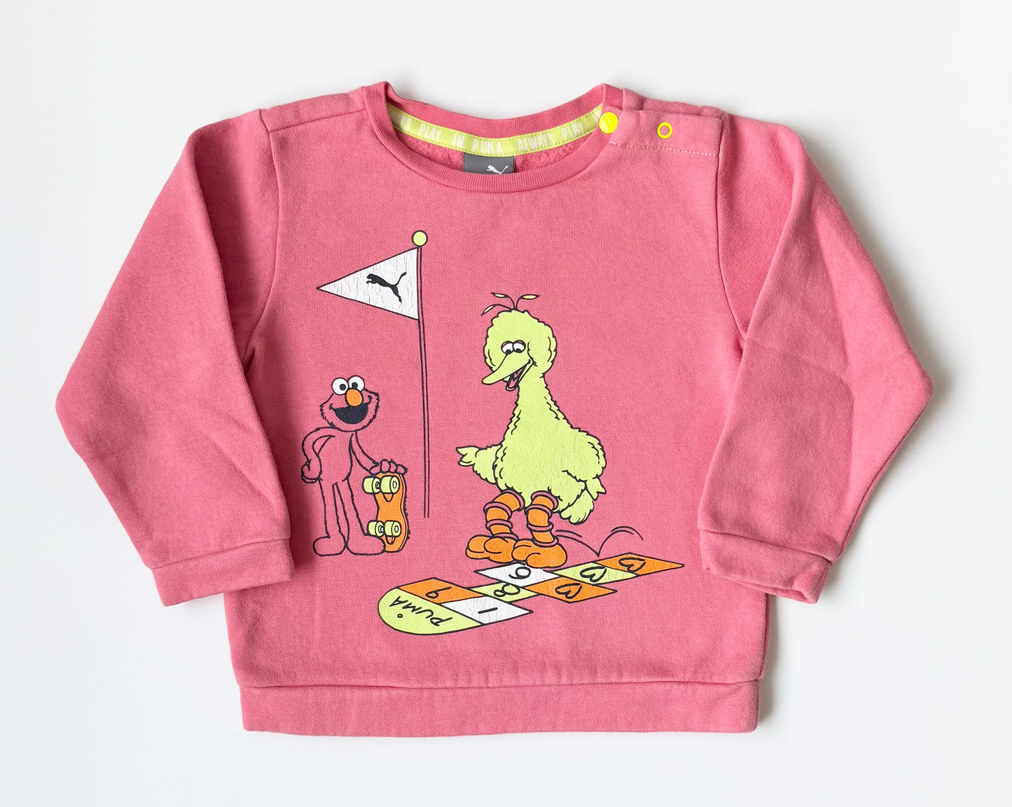 Puma x Sesame Street Pink Hop Scotch Big Big & Elmo Sweater (12-18 Months)