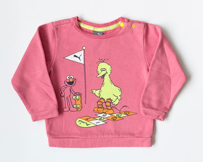 Puma x Sesame Street Pink Hop Scotch Big Big & Elmo Sweater (12-18 Months)