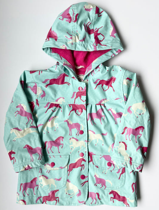 Hatley Blue & Pink Unicorns Rain Jacket (3T)
