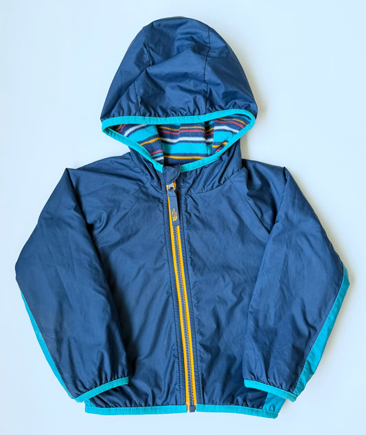The North Face Blue Stripped Reversible Breezeway Fall Jacket (18-24 Months)