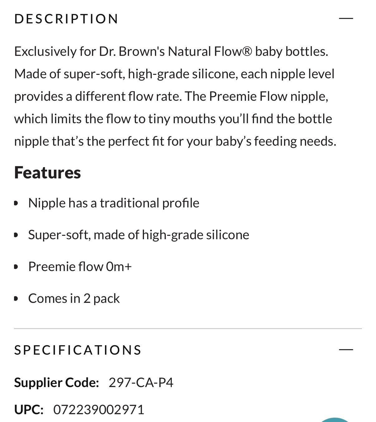 Dr. Browns Glass 4oz Bottles & Accessories