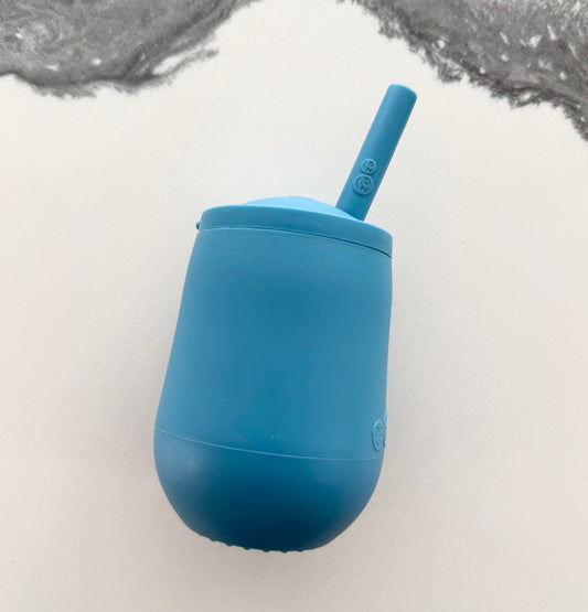 EzPz Mini Cup & Straw Training System in Blue - 4oz