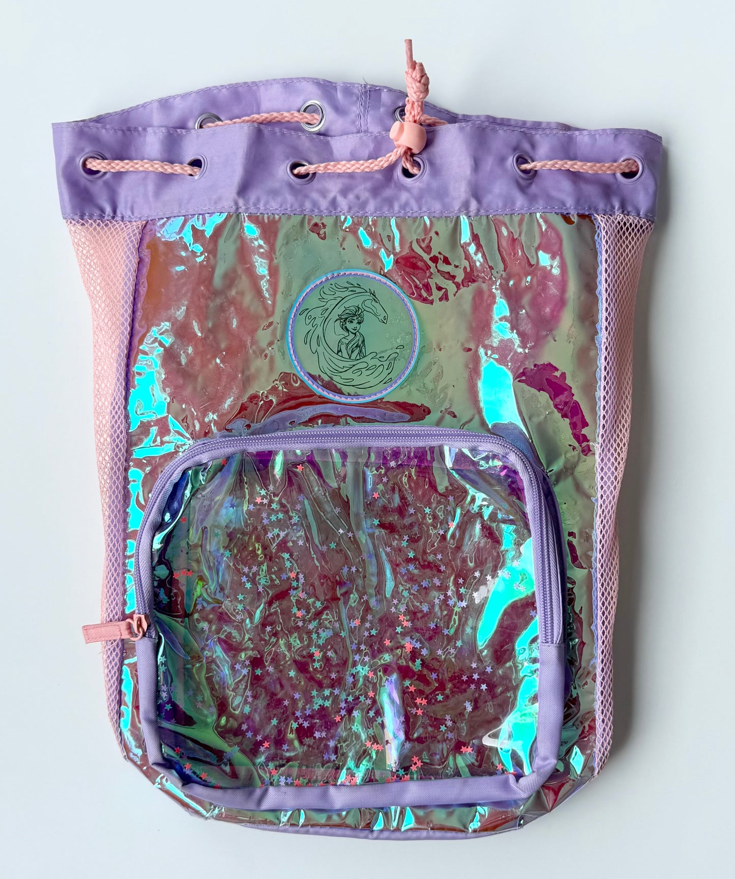 Disney Frozen Purple & Pink Holographic Swim Backpack