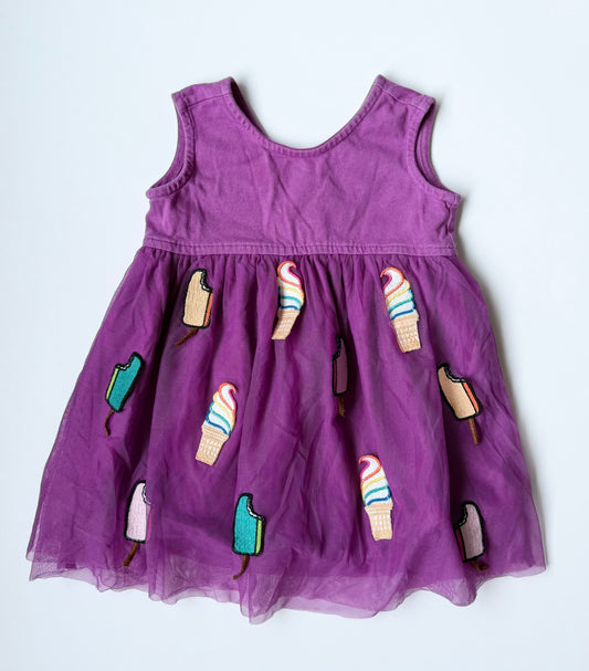 Hanna Andersson Purple Tulle Ice Cream Dress (2/3T)