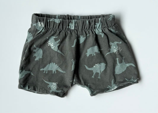 Hectik Creations Handmade Green Dinosaur Shorts (0-3 Months)