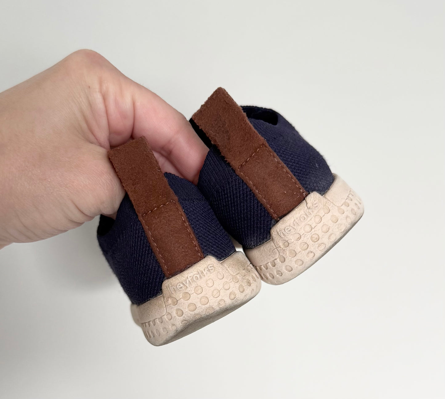Heyfolks Navy Knit Stretch Slip On Sneaker (8)