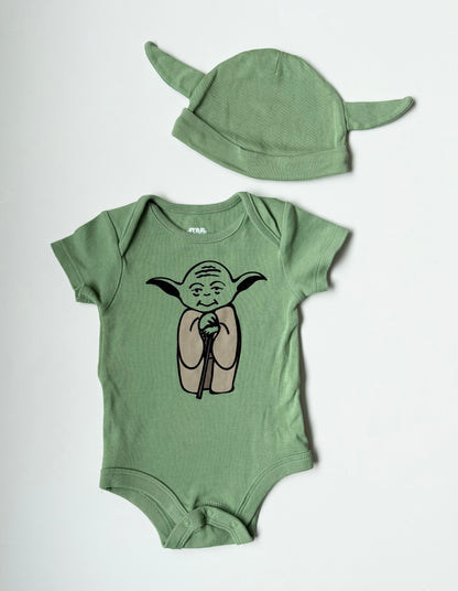 Star Wars Green Yoda Bodysuit & Matching Hat (6 Months)