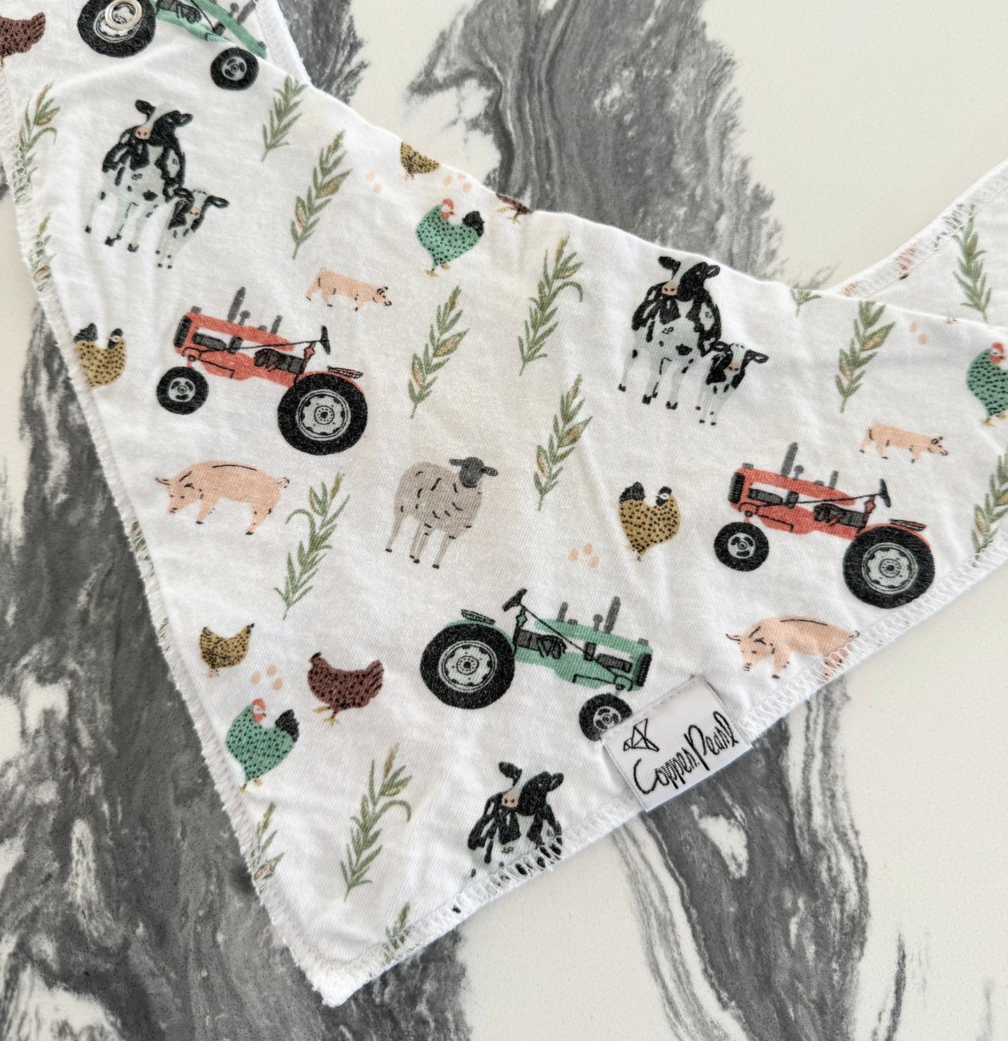 Copper Pearl Baby Bandana Drool Bibs