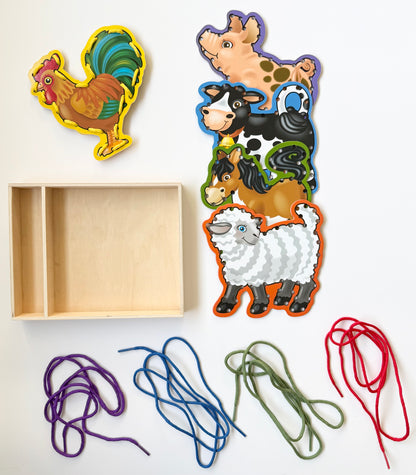 Melissa & Doug Lace & Trace Farm Animals Activity Set
