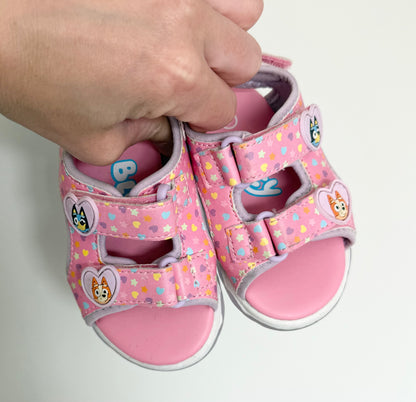 Bluey Pink Velcro Strap Sandals (5)