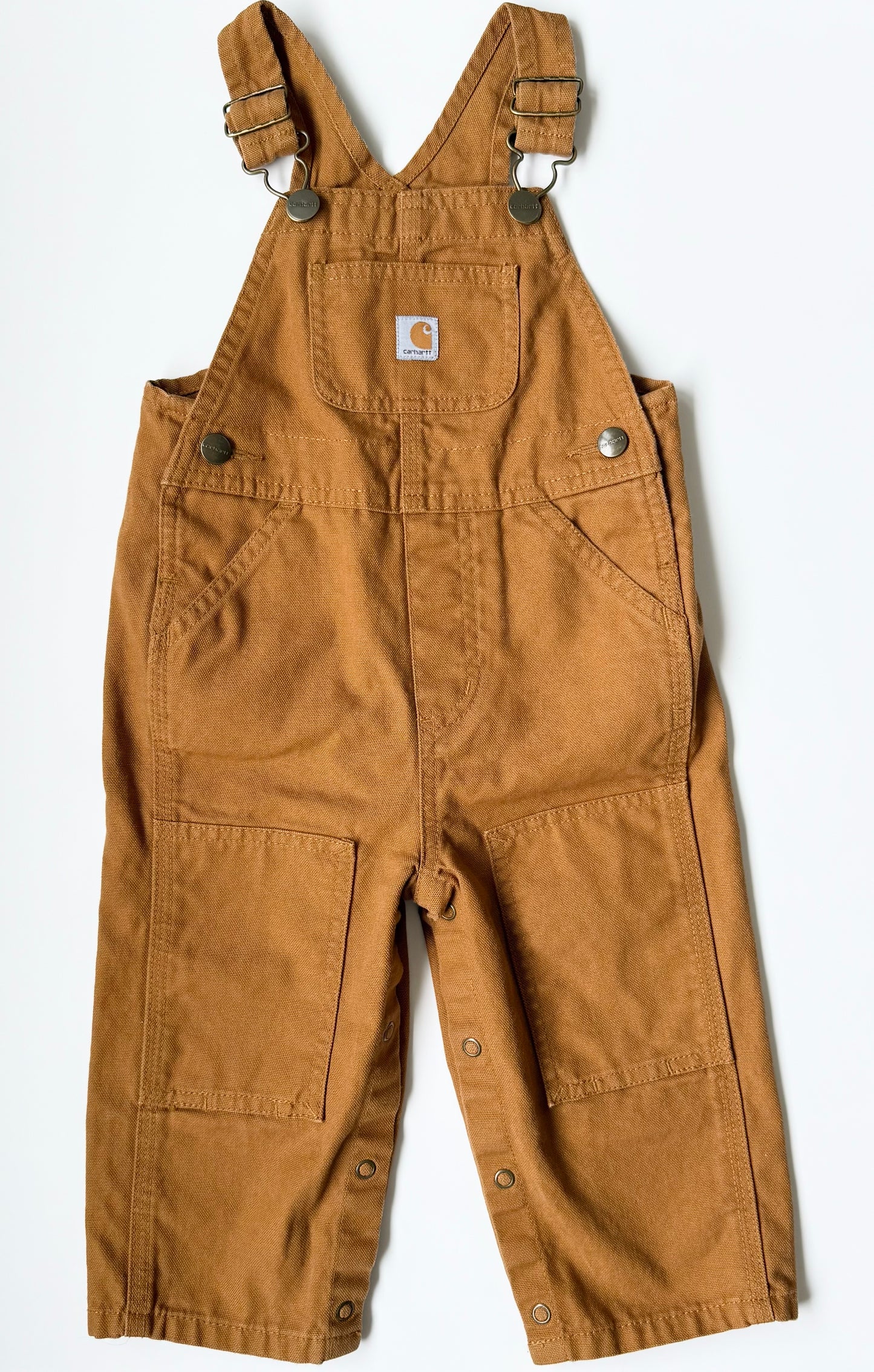 Carhartt Classic Brown Canvas Bib Overalls (18 Months)