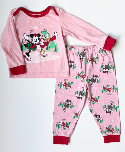 Disney Pink Minnie & Daisy Skating Two Piece PJ Set (12-18 Months)
