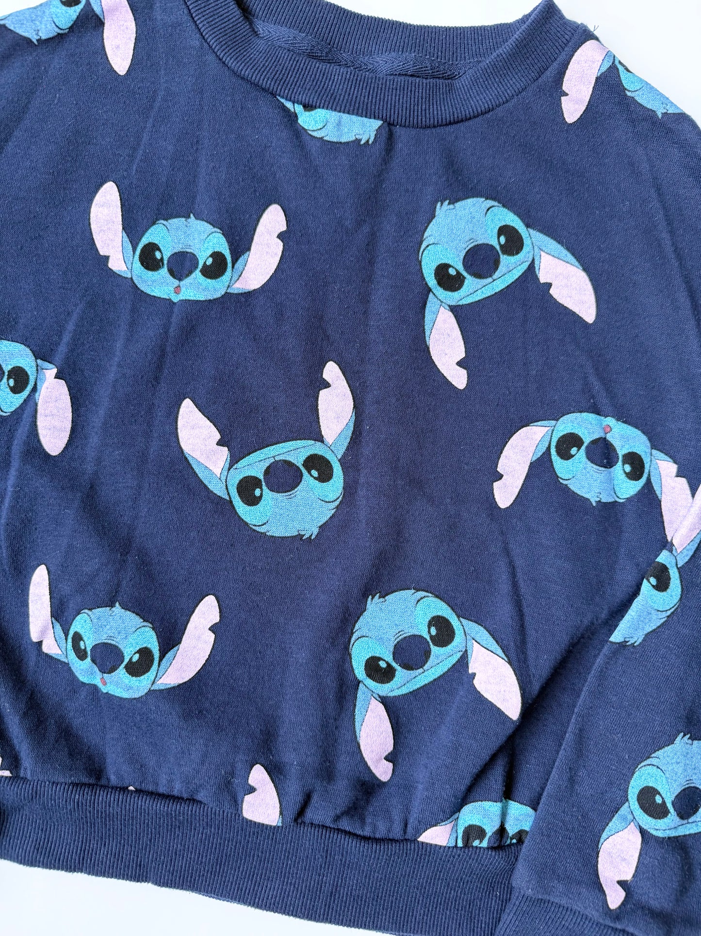 Disney Dark Blue Stitch Cropped Sweater (10/12 Years)