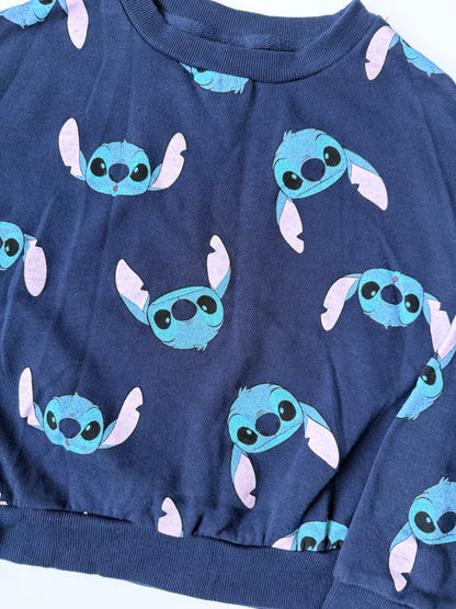 Disney Dark Blue Stitch Cropped Sweater (10/12 Years)