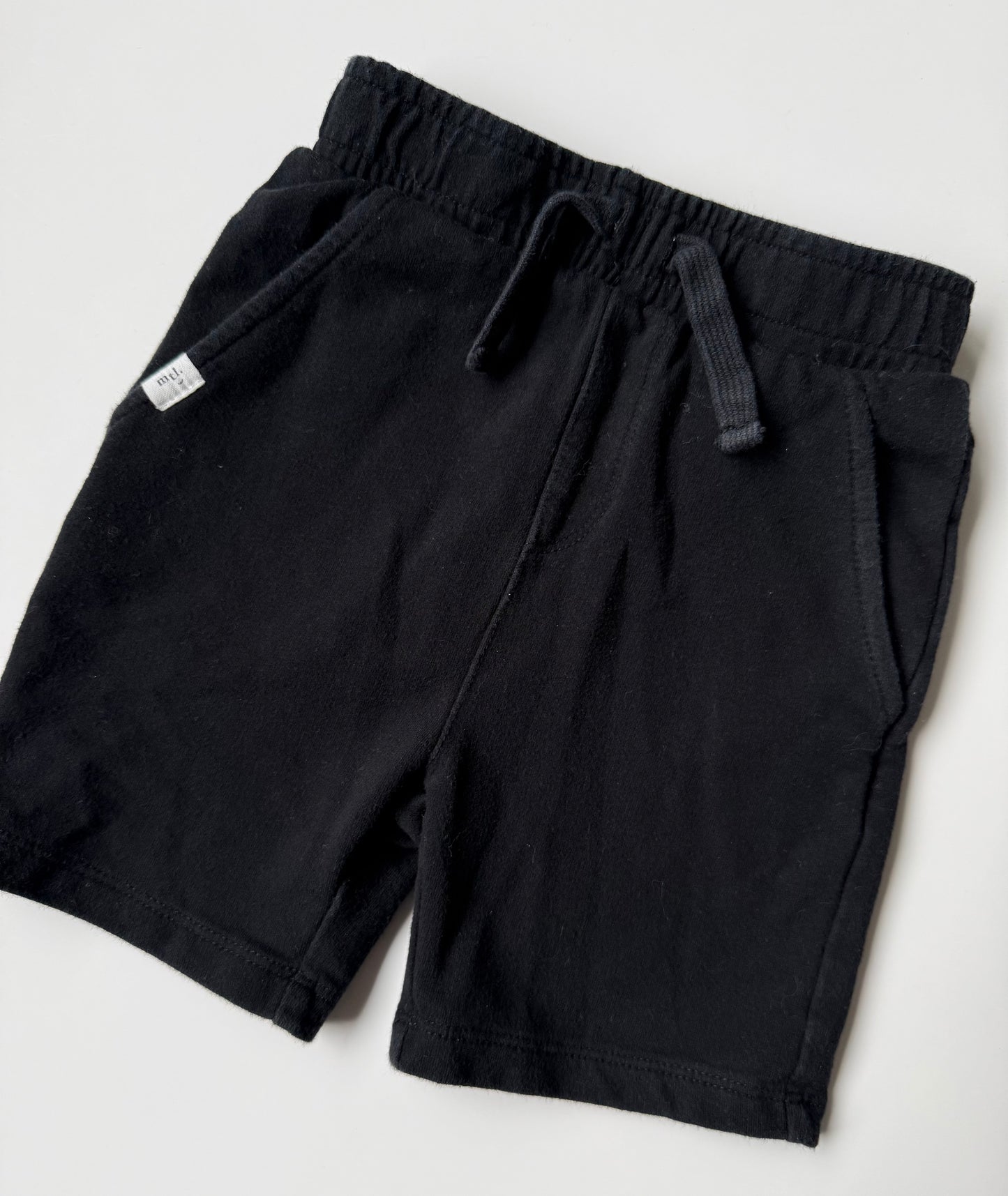 Miles the Label Black Sweat Shorts (24 Months)
