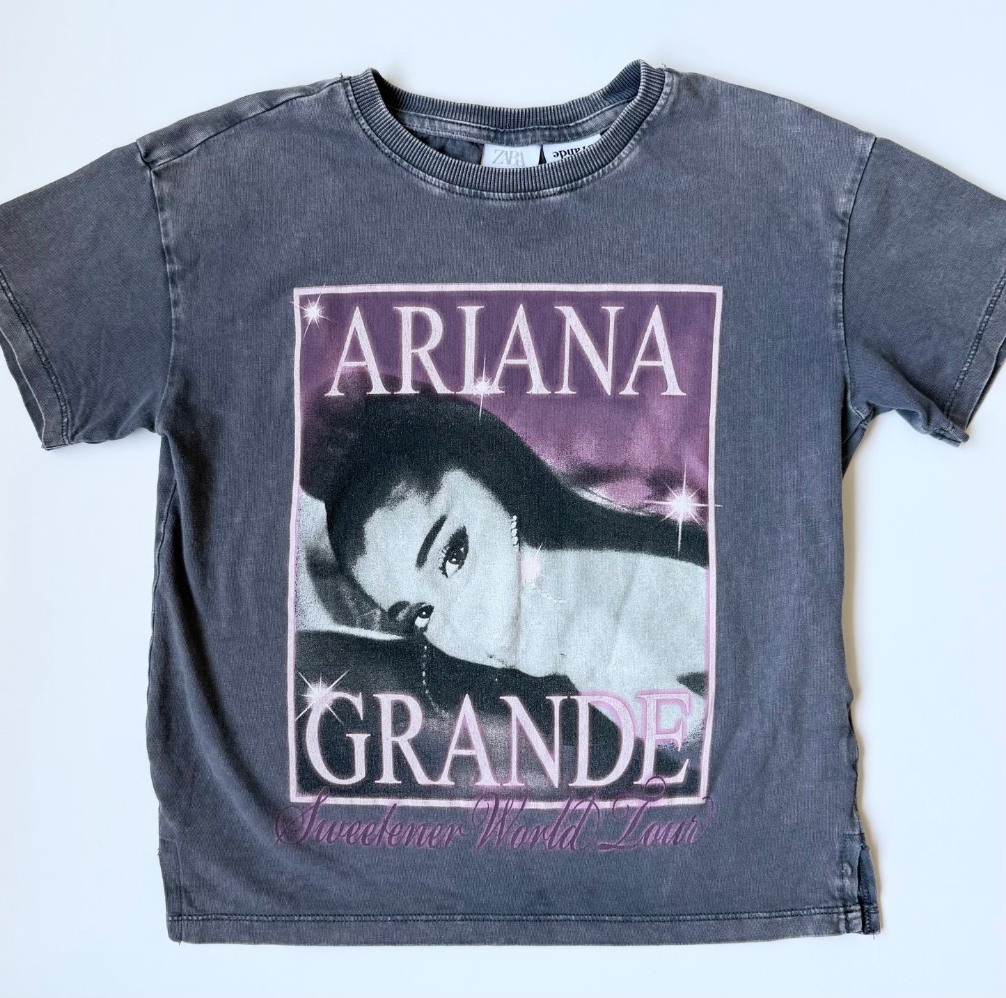 Zara x Ariana Grande Grey & Pink T-Shirt (6-7 Years)