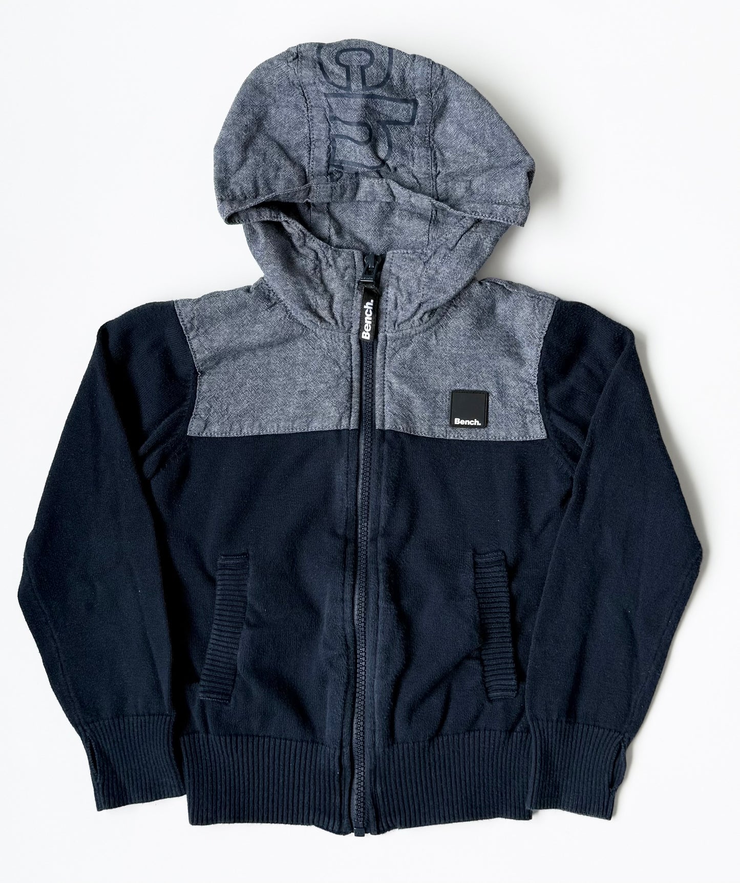 Bench Blue Knit Zip Up Hoodie (3/4 Years)