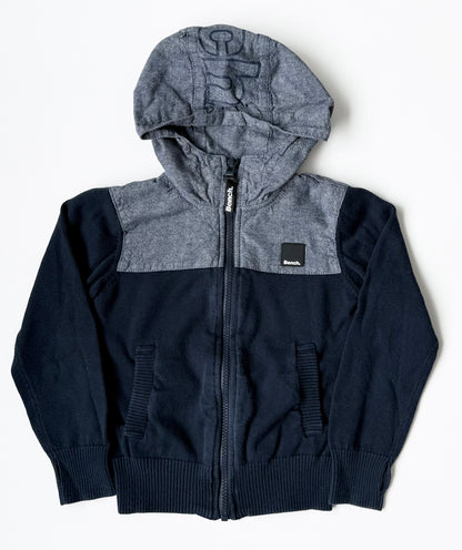 Bench Blue Knit Zip Up Hoodie (3/4 Years)