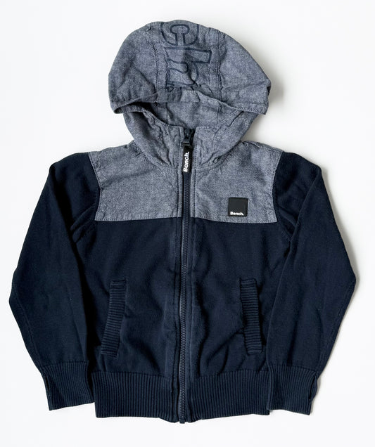 Bench Blue Knit Zip Up Hoodie (3/4 Years)