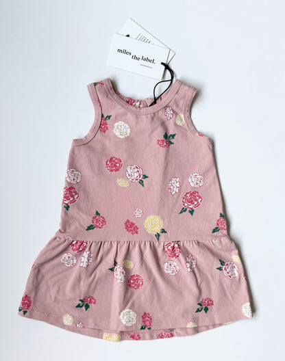 Miles the Label Pink Floral Tank Dress - New (9 Months)