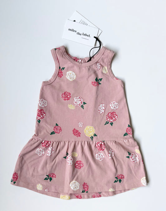 Miles the Label Pink Floral Tank Dress - New (9 Months)