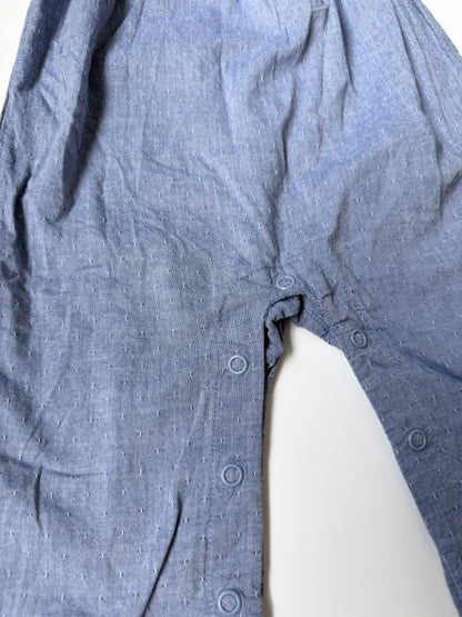 Little Planet Blue Textured Tank Jumpsuit (18 Months)