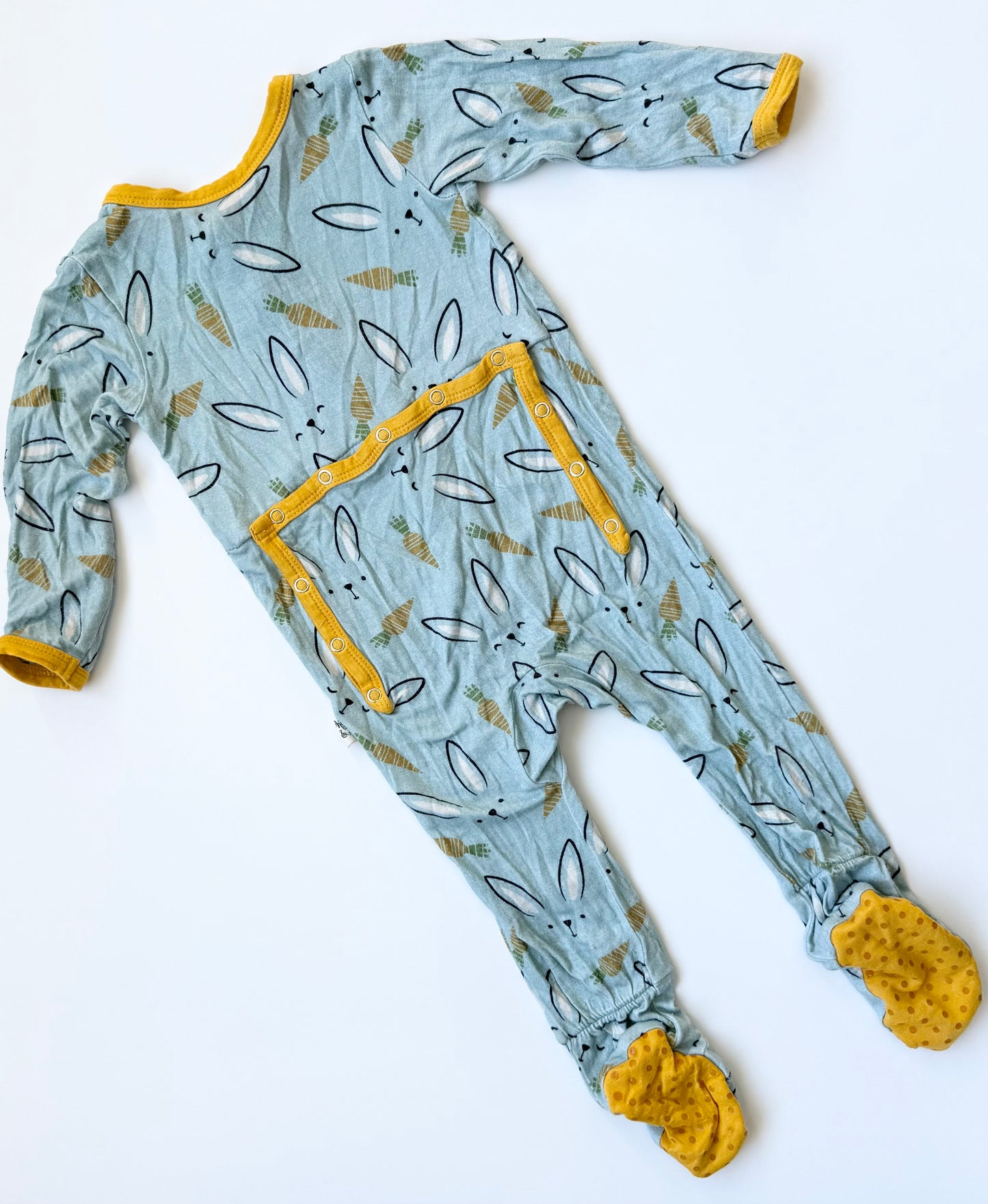 Kozi & Co Blue Bunnies Snap Sleeper (6-12 Months)
