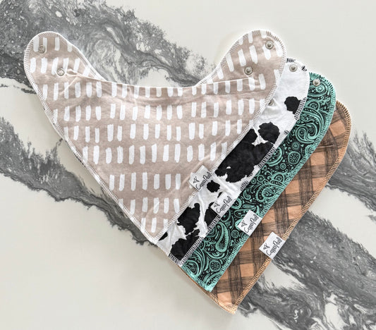 Copper Pearl Baby Bandana Drool Bibs