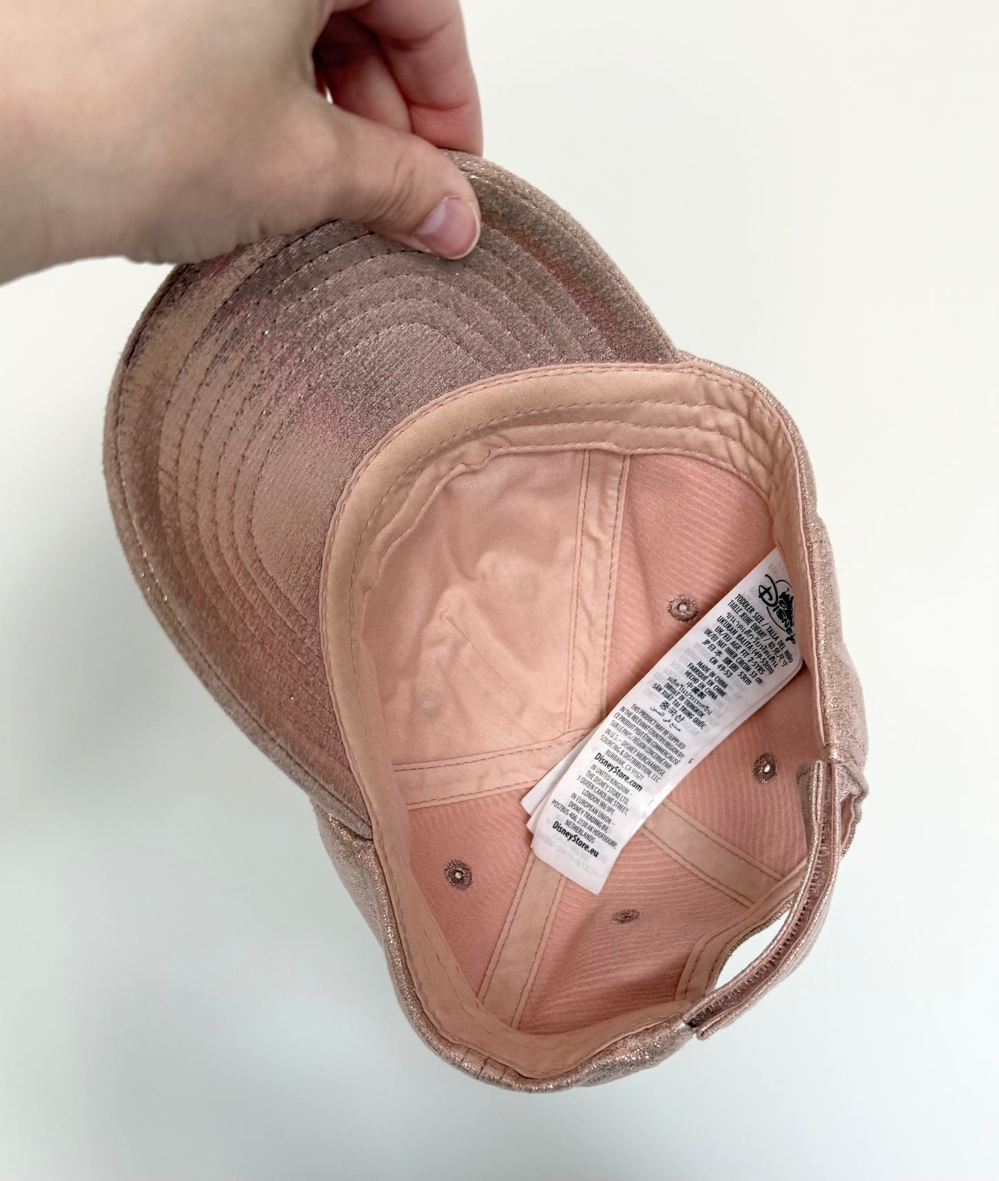 The Disney Store Metallic Rose Gold Mickey Ball Cap (Toddler)