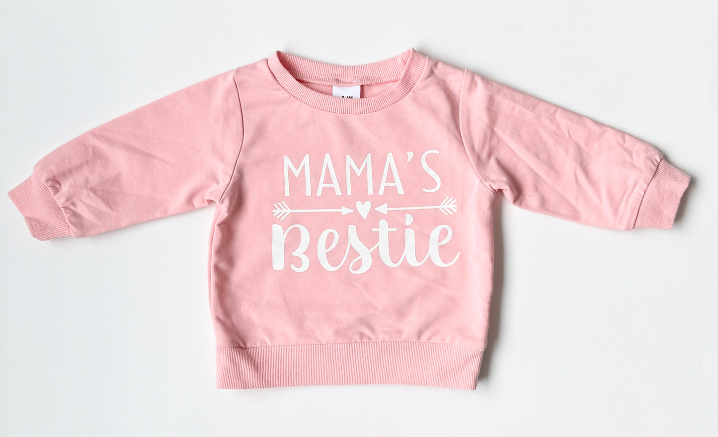 PatPat Pink “Mama’s Bestie” Sweater (3-6 Months)
