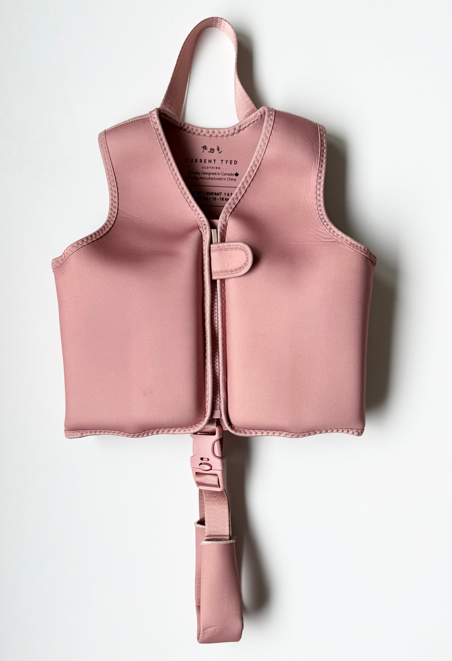 Current Tyed Swim Vest in Blush (1-3 Years)