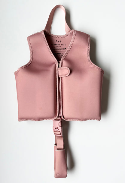 Current Tyed Swim Vest in Blush (1-3 Years)