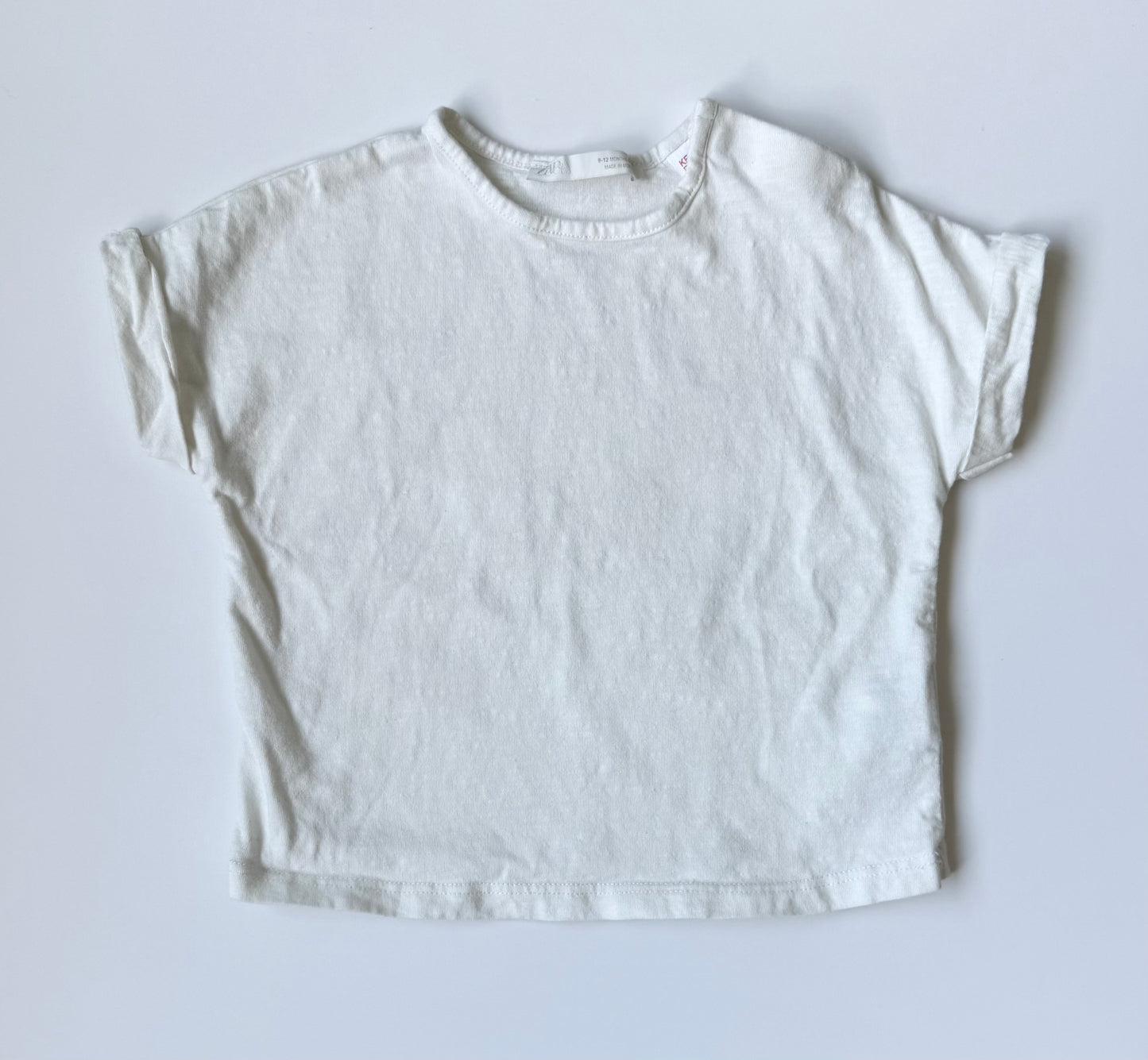 Zara White Short Sleeve Top (9-12 Months)