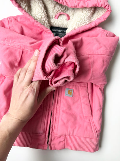 Carhartt Pink Insulated Hooded Active Canvas Jacket (18 Months)