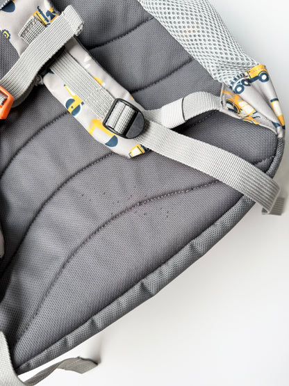 Jan & Jul Xplorer Grey Construction Trucks Backpack (15L)