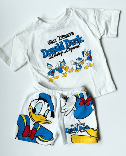 Zara x Disney White & Blue Donald Duck T-Shirt & Matching Shorts Set (2 Years)