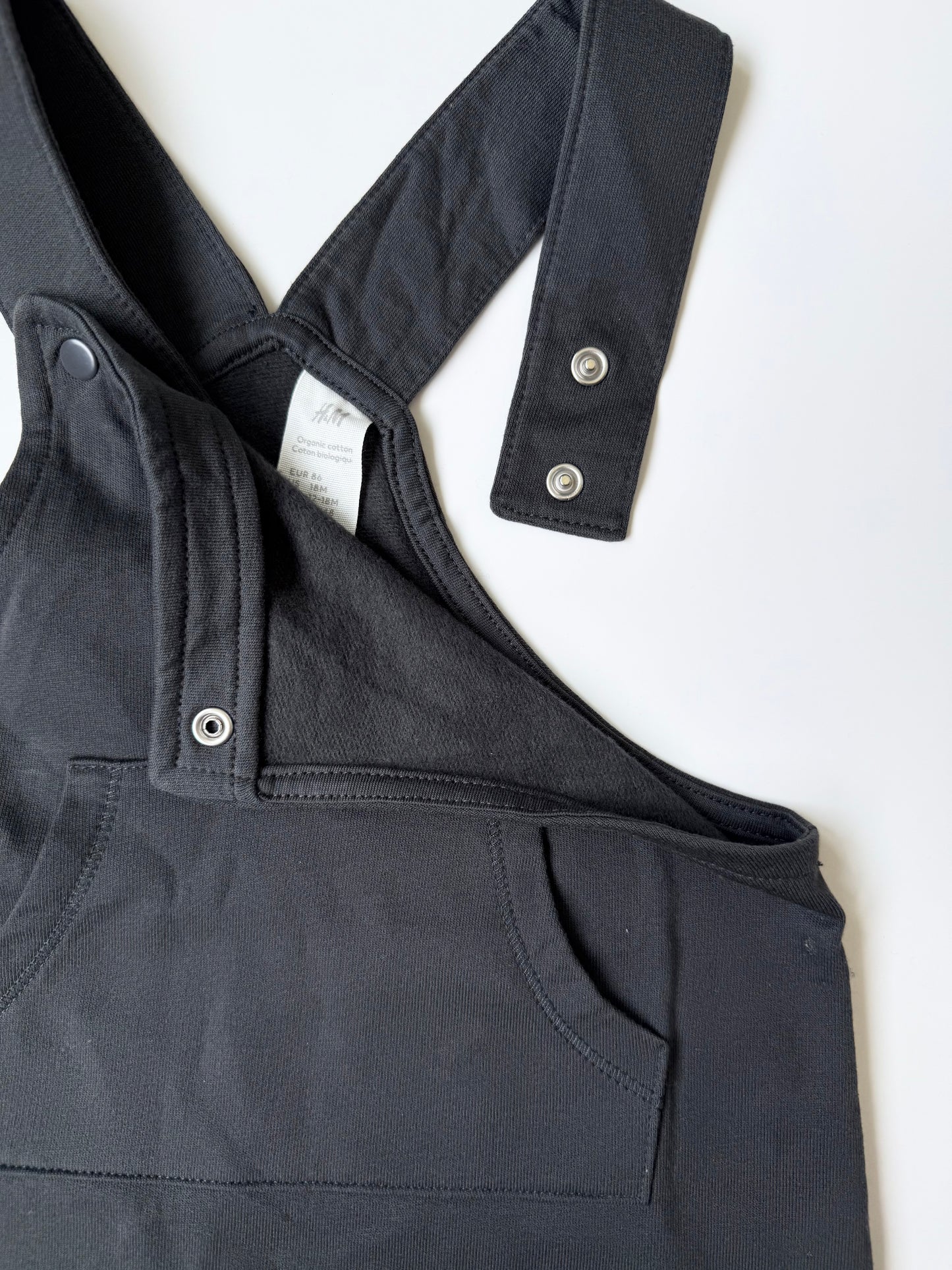 H&M Dark Grey Fabric Overalls - New (12-18 Months)