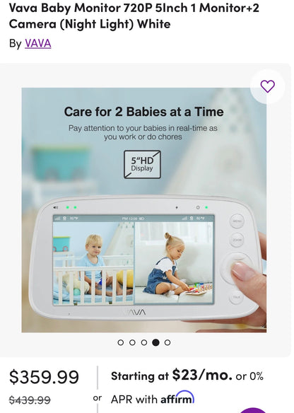 Vava Baby Monitor & Two Cameras Set
