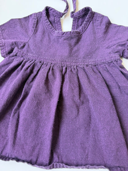 Nest + Nurture Dark Purple Short Sleeve Peplum Top (6-12 Months)