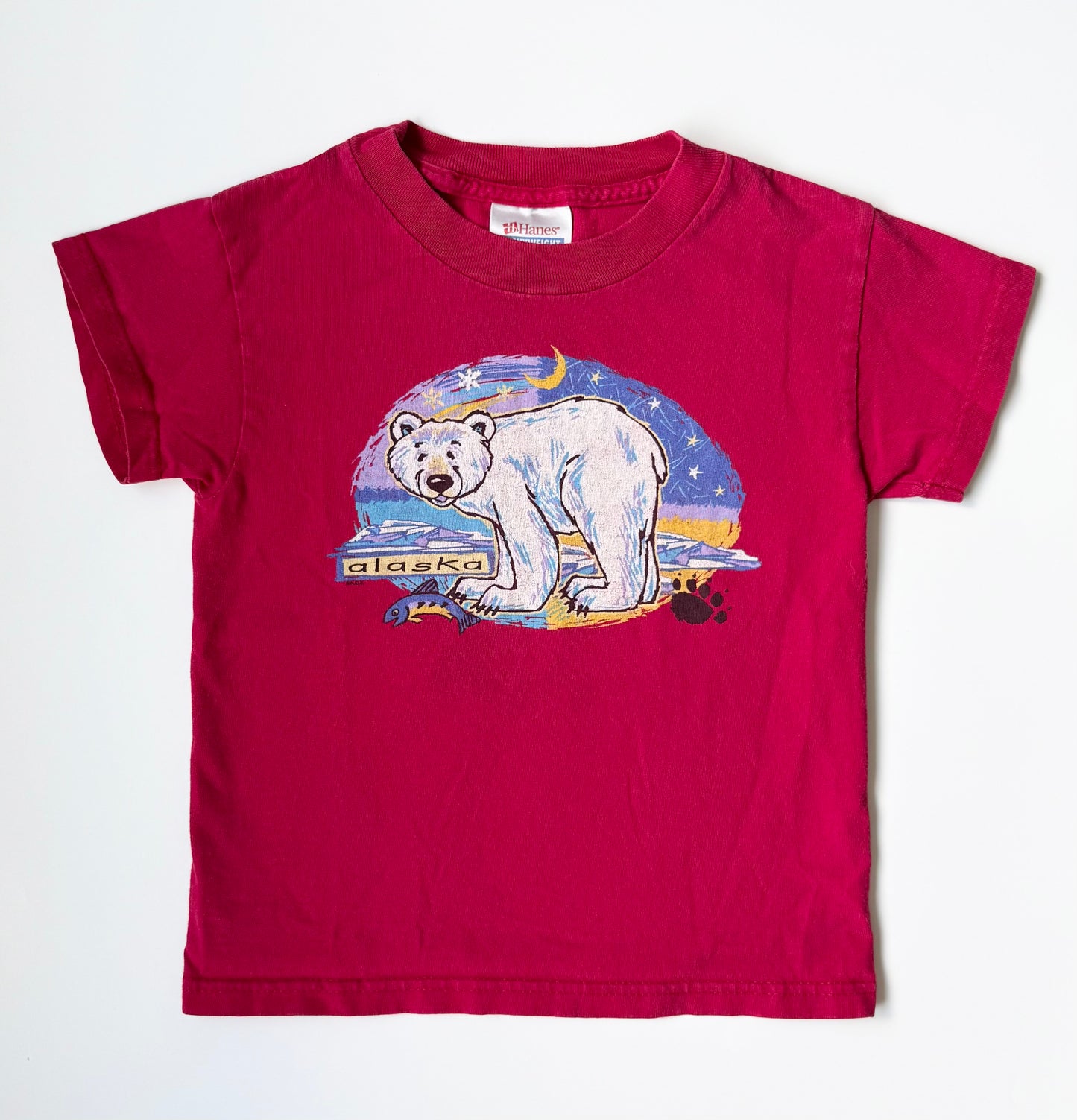 Hanes Red Polar Bear “Alaska” T-Shirt (2-4 Years)