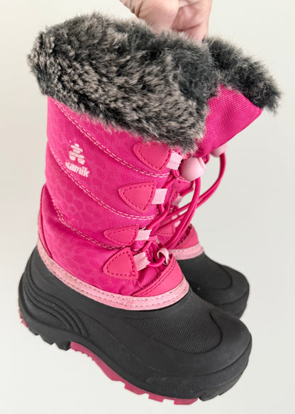 Kamik Snowgypsy 3 Pink & Fur Trim Taller Winter Boots (9)