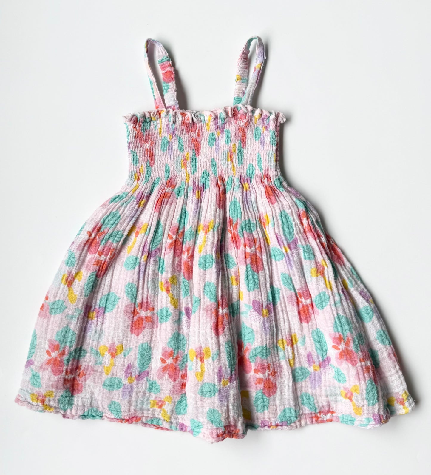 Angel Dear Pastel Floral Muslin Tank Dress (2T)
