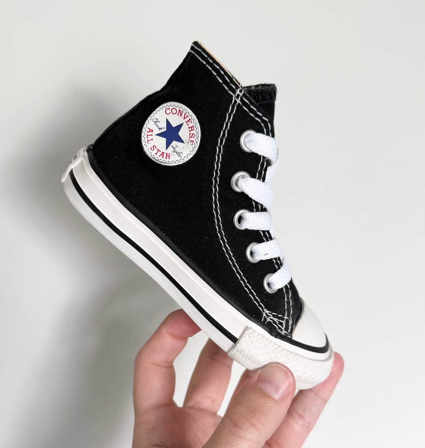 Converse Black High Top Lace Up Sneakers (5)