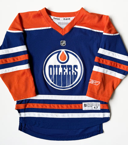 NHL Reebok Edmonton Oilers Hockey Blue & Orange Jersey (4-7 Years)