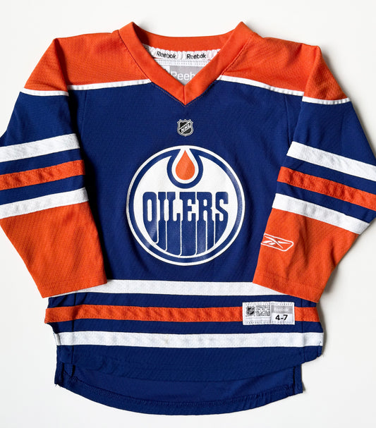 NHL Reebok Edmonton Oilers Hockey Blue & Orange Jersey (4-7 Years)