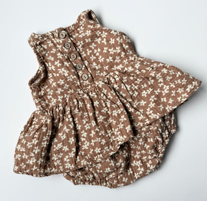Quincy Mae Skirted Tank Romper in Summer Bloom (0-3 Month)