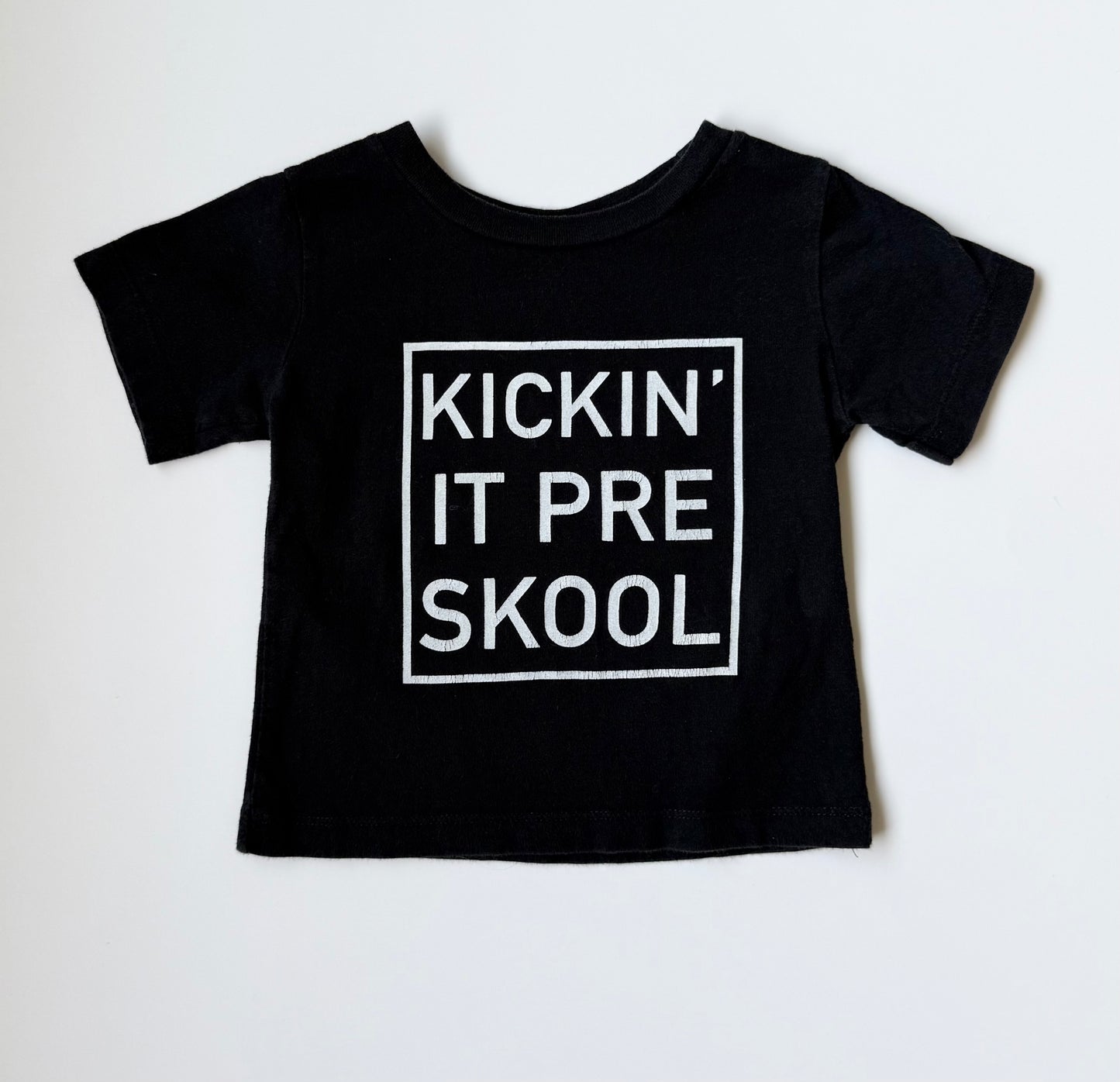 Portage & Main Black “Kickin’ It Pre Skool” T-Shirt (12-18 Months)