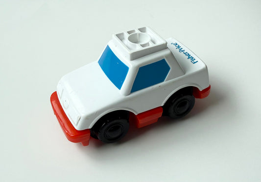Fisher-Price Little People Geotrax White Police Wheelie Car