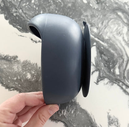 Bubbles & Berries Silicon Suction Bowl in Midnight Blue